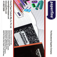 Manufacturer exporter of Paper Converted Stationery Products for the School & Office Segment.